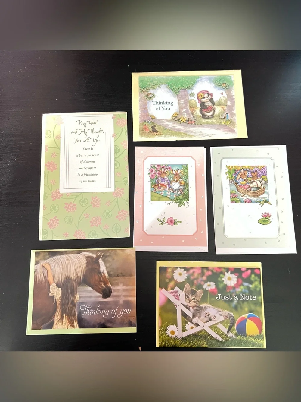 Vintage 16 Thinking of You Card Lot: Thinking of You/ Friendship Card Lot